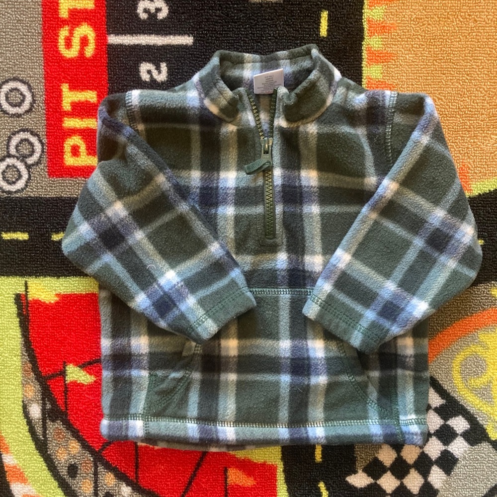 Gymboree Kids Pullover Plaid Fleece // 12-24mo